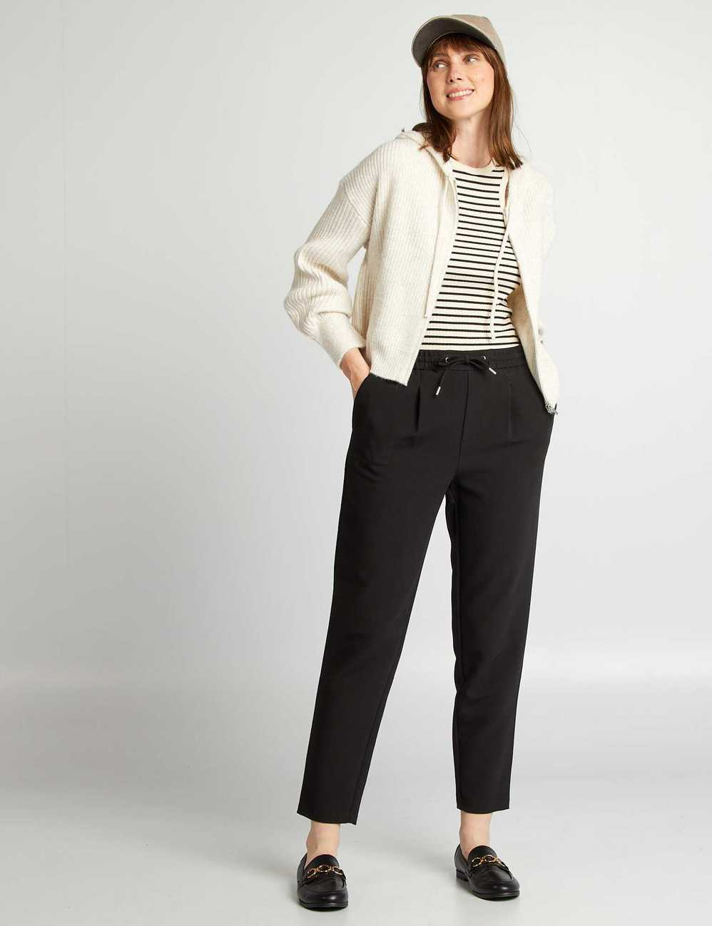 Jogger-style cigarette trousers