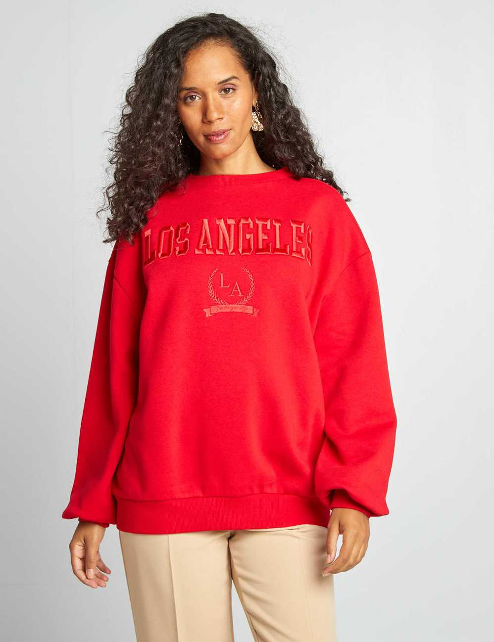 Varsity-style sweatshirt